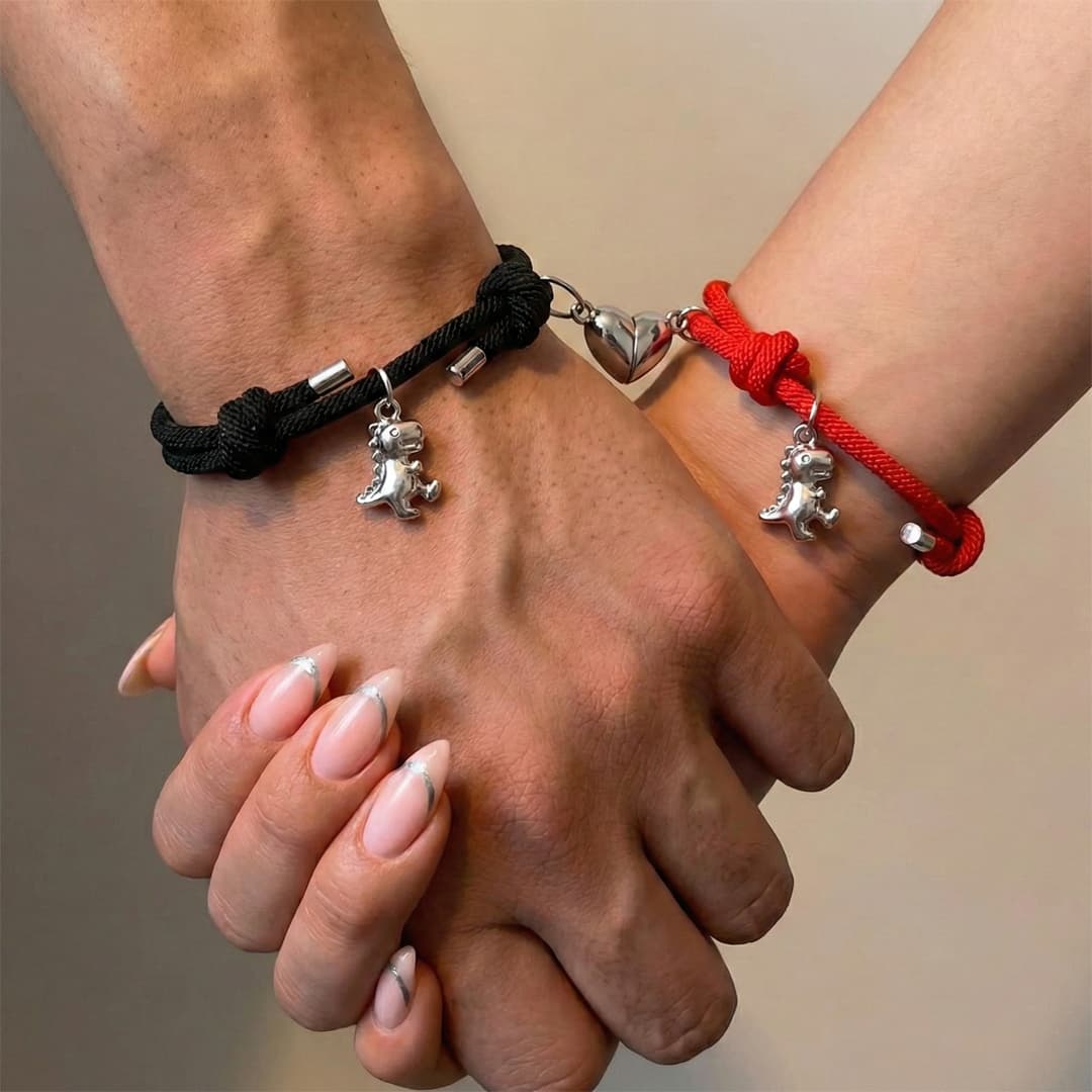 Dúo de Pulseras "Dino-Love" Magnéticas detail 1