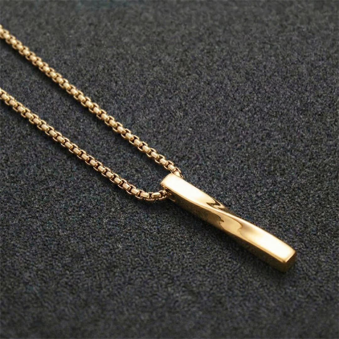 Collar Minimalista Barra Giratoria en Acero Inoxidable